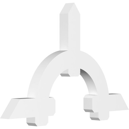 Ekena Millwork Ericson Architectural Grade PVC Gable Bracket, 60"W x 37 1/2"H x 4"D x 6"F, 15/12 Pitch GBP060X38X0406ERI00